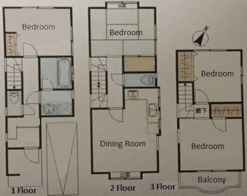Shinjuku 4 Bedroom House * Tokyo prefektur